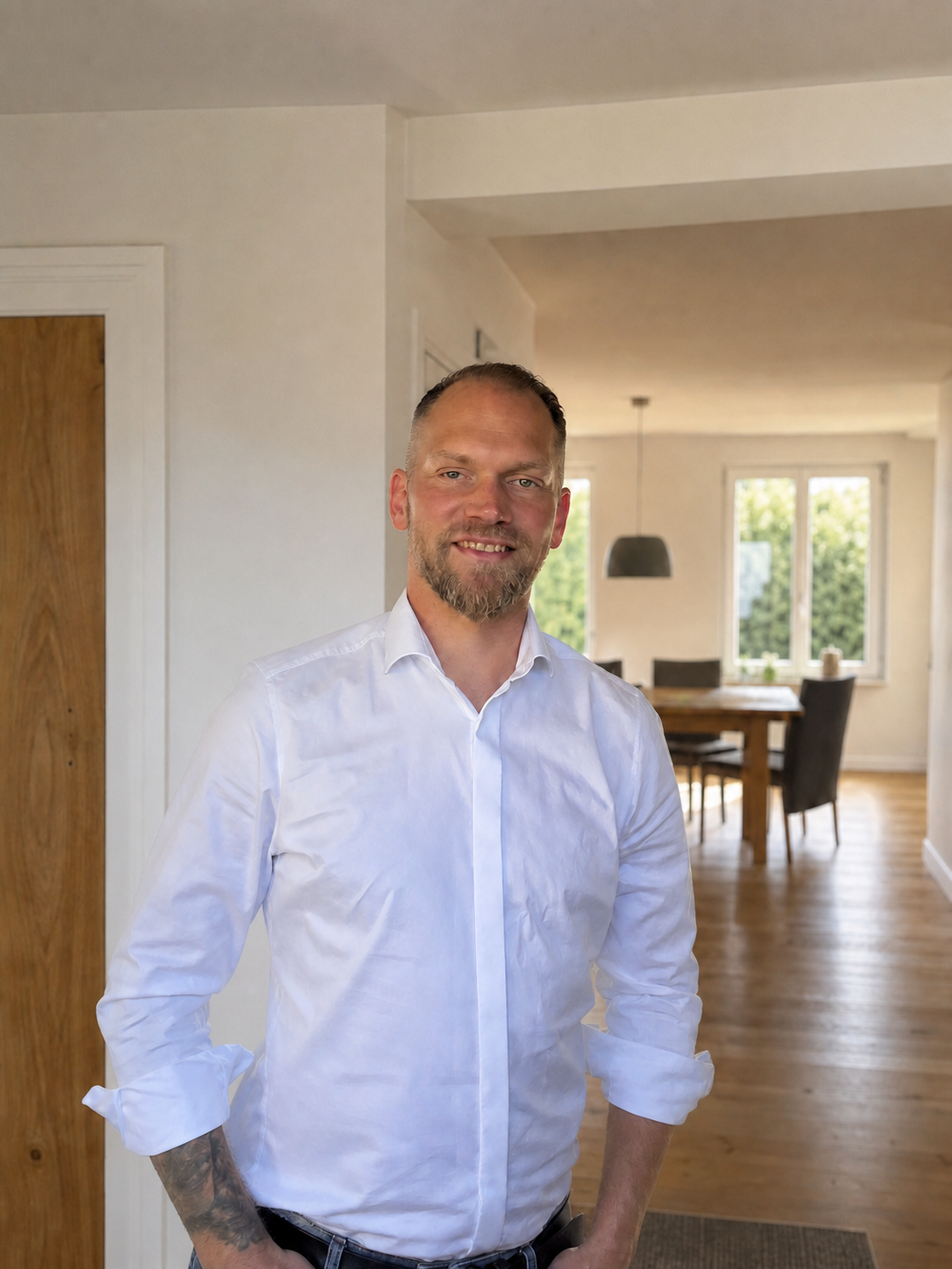 Lars Meinert during a visit to a residential property